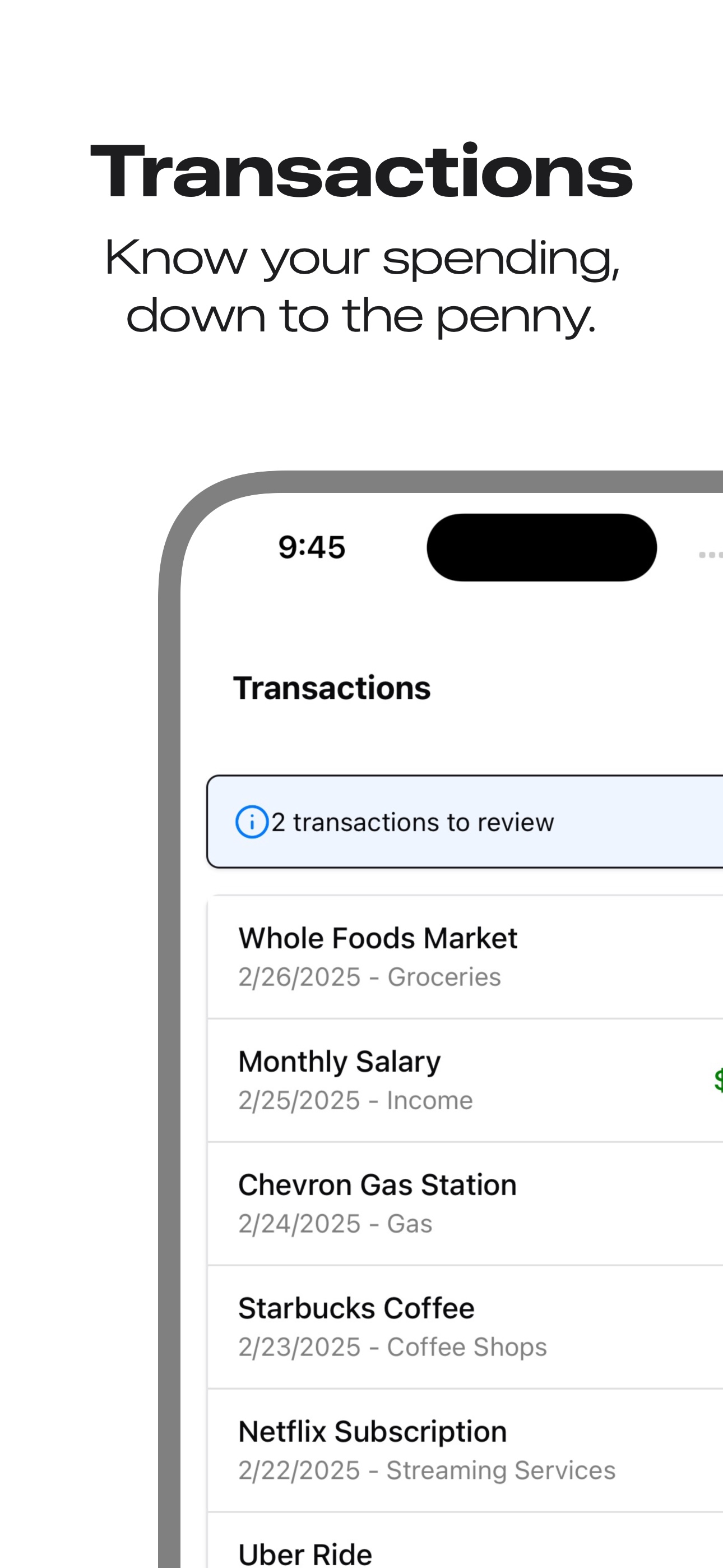 Transaction History